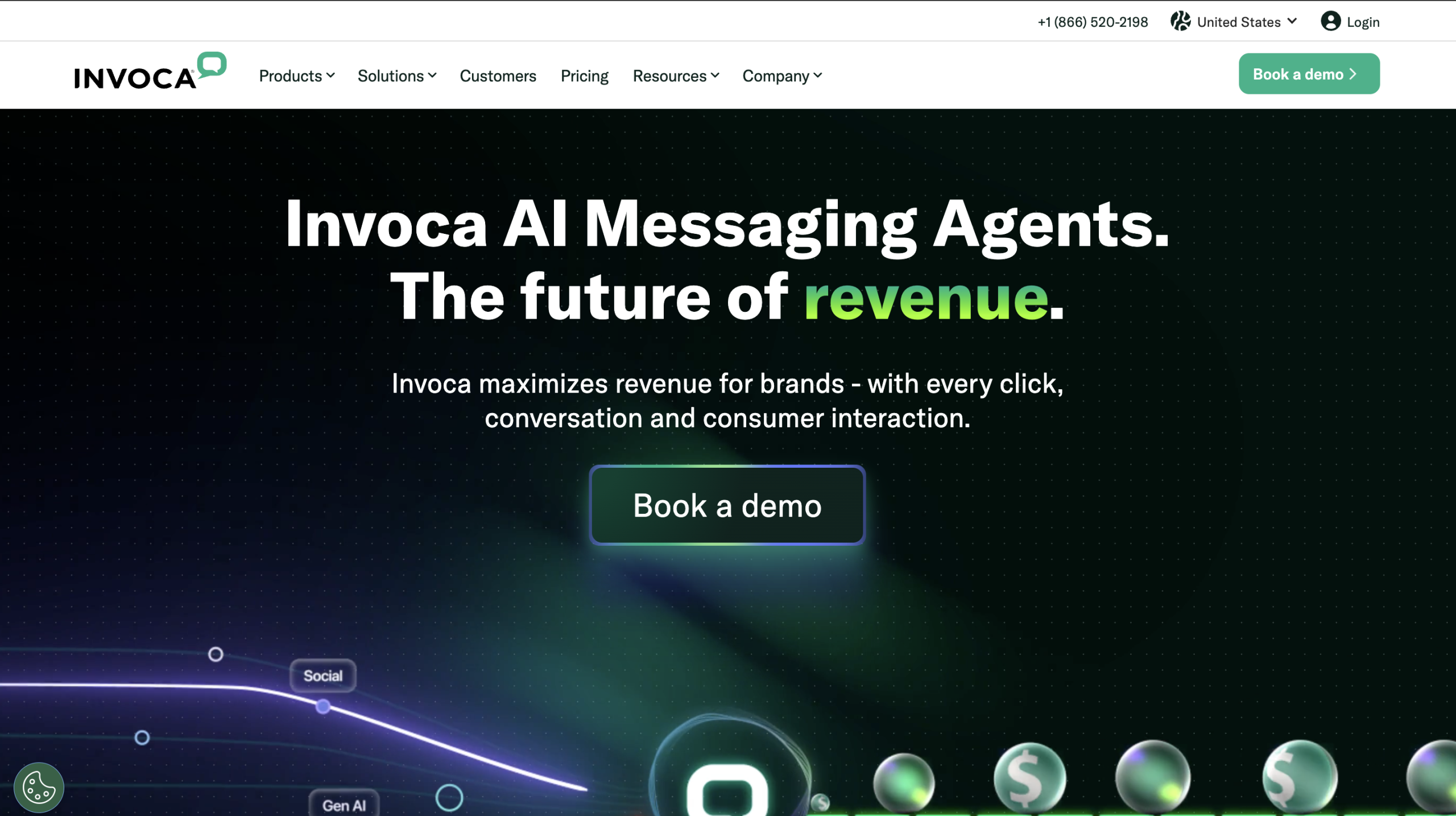 Invoca homepage