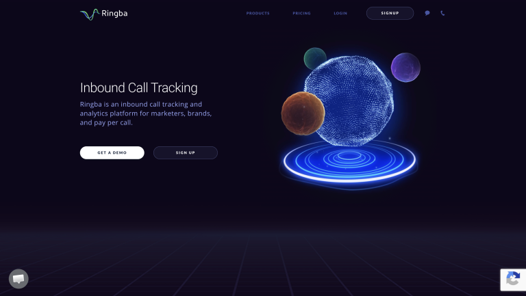 Ringba homepage